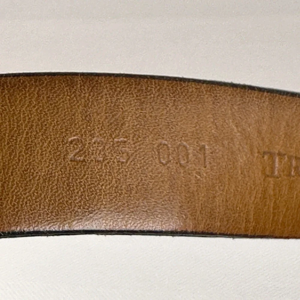 Trafalgar Black Belt Classic Vintage Crocodile Embossed Leather USA 32